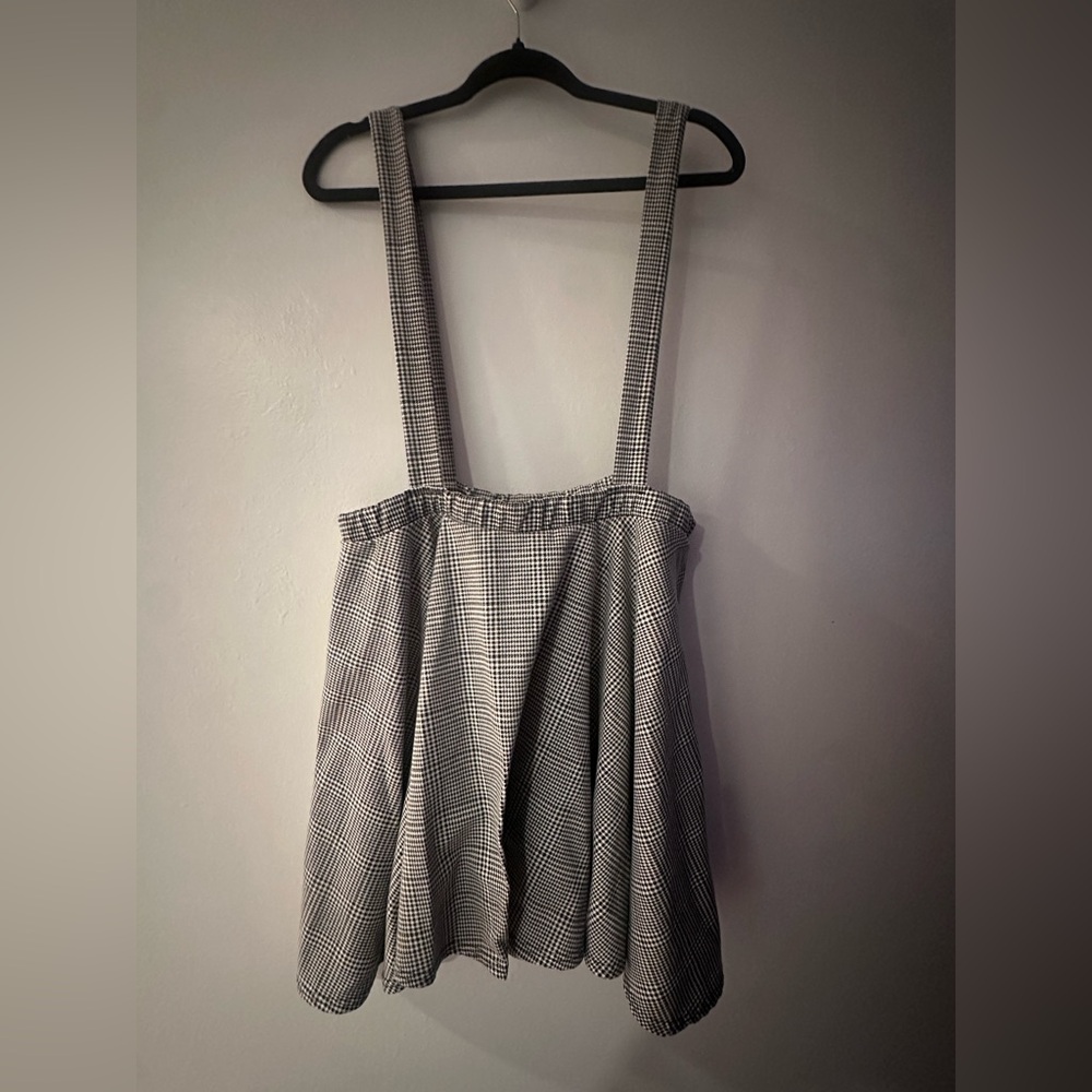Boohoo Houndstooth Pinafore Skater Dress – Size 18 (Plus)